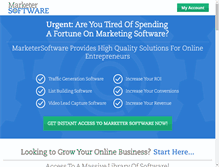 Tablet Screenshot of marketersoftware.com